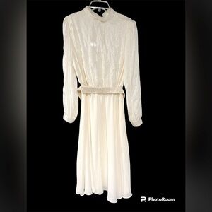 Vintage Jack Bryan Ivory/Off White Beaded Dress ~